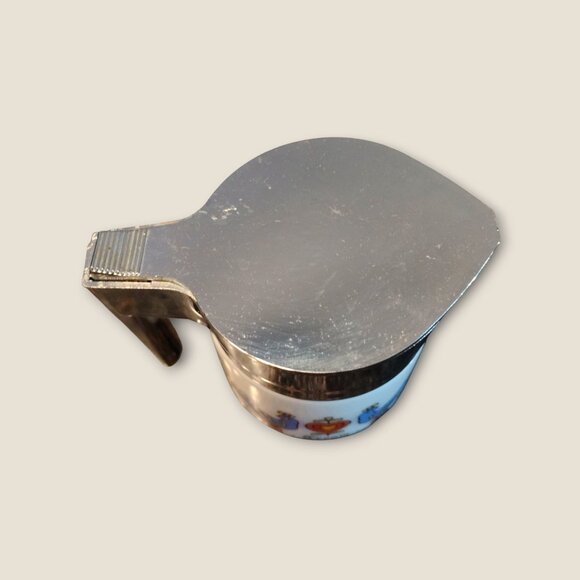 Vintage Gemco Creamer Dispenser With Lid Folk Art Birds & Floral Design Milk Gla - Picture 7 of 8